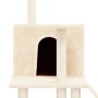 Rascador para gatos con postes de sisal crema 109 cm de vidaXL, Mobiliario para gatos - Ref: Foro24-171669, Precio: 41,42 €, ...