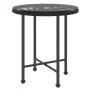 Mesa de comedor de vidrio templado y acero negro Ø50 cm de vidaXL, Mesas de jardín - Ref: Foro24-319433, Precio: 48,42 €, Des...