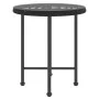 Mesa de comedor de vidrio templado y acero negro Ø50 cm de vidaXL, Mesas de jardín - Ref: Foro24-319433, Precio: 48,42 €, Des...