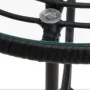 Mesa de comedor de vidrio templado y acero negro Ø50 cm de vidaXL, Mesas de jardín - Ref: Foro24-319433, Precio: 48,42 €, Des...