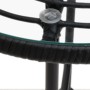 Mesa de comedor de vidrio templado y acero negro Ø50 cm de vidaXL, Mesas de jardín - Ref: Foro24-319433, Precio: 50,88 €, Des...