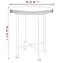 Mesa de comedor de vidrio templado y acero negro Ø50 cm de vidaXL, Mesas de jardín - Ref: Foro24-319433, Precio: 48,42 €, Des...