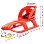 Trineo con asiento polipropileno rojo 102,5x40x23 cm de vidaXL, Trineos - Ref: Foro24-93722, Precio: 101,68 €, Descuento: %