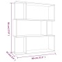 Estantería/Biombo madera contrachapada marrón roble 80x24x96 cm de vidaXL, Librerías y estanterías - Ref: Foro24-815245, Prec...