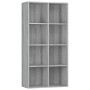 Estantería/Aparador madera contrachapada gris 66x30x130 cm de vidaXL, Librerías y estanterías - Ref: Foro24-815250, Precio: 8...