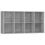 Estantería/Aparador madera contrachapada gris 66x30x130 cm de vidaXL, Librerías y estanterías - Ref: Foro24-815250, Precio: 8...