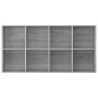 Estantería/Aparador madera contrachapada gris 66x30x130 cm de vidaXL, Librerías y estanterías - Ref: Foro24-815250, Precio: 8...
