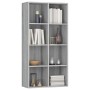 Estantería/Aparador madera contrachapada gris 66x30x130 cm de vidaXL, Librerías y estanterías - Ref: Foro24-815250, Precio: 8...