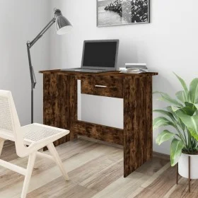 Escritorio madera contrachapada roble ahumado 100x50x76 cm de vidaXL, Escritorios - Ref: Foro24-815333, Precio: 64,32 €, Desc...