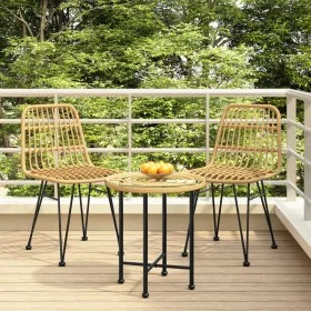 Sillas de jardín 2 unidades ratán sintético 48x62x84 cm de vidaXL, Sillas de jardín - Ref: Foro24-319428, Precio: 146,75 €, D...