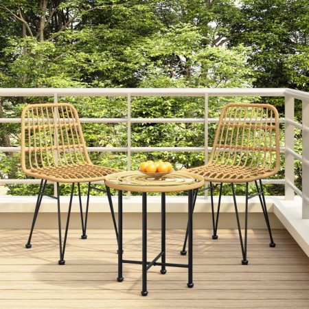 Sillas de jardín 2 unidades ratán sintético 48x62x84 cm de vidaXL, Sillas de jardín - Ref: Foro24-319428, Precio: 149,18 €, D...