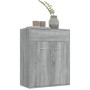 Aparador de madera contrachapada gris Sonoma 60x30x75 cm de vidaXL, Aparadores - Ref: Foro24-815376, Precio: 71,24 €, Descuen...