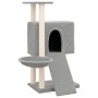 Rascador para gatos con postes de sisal gris claro 96 cm de vidaXL, Mobiliario para gatos - Ref: Foro24-171646, Precio: 37,24...
