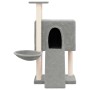 Rascador para gatos con postes de sisal gris claro 96 cm de vidaXL, Mobiliario para gatos - Ref: Foro24-171646, Precio: 37,24...