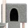 Rascador para gatos con postes de sisal gris claro 96 cm de vidaXL, Mobiliario para gatos - Ref: Foro24-171646, Precio: 37,24...