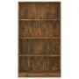 Estantería 4 niveles madera color roble ahumado 80x24x142 cm de vidaXL, Librerías y estanterías - Ref: Foro24-815390, Precio:...