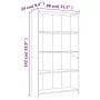 Estantería 4 niveles madera color roble ahumado 80x24x142 cm de vidaXL, Librerías y estanterías - Ref: Foro24-815390, Precio:...