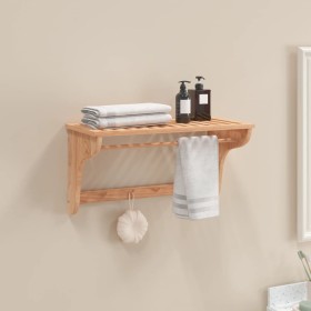 Toallero de madera maciza nogal 60x30x35 cm de vidaXL, Toalleros - Ref: Foro24-350372, Precio: 40,04 €, Descuento: %