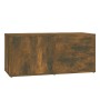 Mueble para TV madera contrachapada roble ahumado 80x34x36 cm de vidaXL, Muebles TV - Ref: Foro24-815495, Precio: 50,18 €, De...