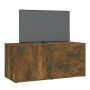 Mueble para TV madera contrachapada roble ahumado 80x34x36 cm de vidaXL, Muebles TV - Ref: Foro24-815495, Precio: 50,18 €, De...