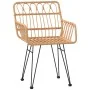 Sillas de jardín con reposabrazos 2 uds ratán PE 56x64x80 cm de vidaXL, Sillas de jardín - Ref: Foro24-319426, Precio: 110,36...