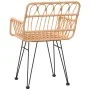 Sillas de jardín con reposabrazos 2 uds ratán PE 56x64x80 cm de vidaXL, Sillas de jardín - Ref: Foro24-319426, Precio: 110,36...