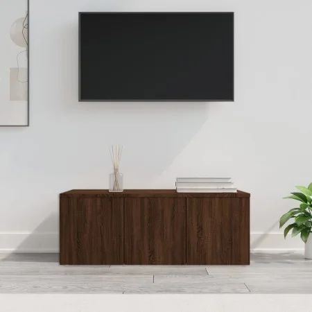 Mueble TV madera contrachapada color marrón roble 80x34x30 cm de vidaXL, Muebles TV - Ref: Foro24-815500, Precio: 67,80 €, De...