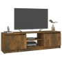 Mueble para TV madera contrachapada roble ahumado 120x30x35,5cm de vidaXL, Muebles TV - Ref: Foro24-815339, Precio: 68,67 €, ...