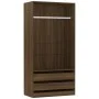 Armario madera contrachapada marrón roble 100x50x200 cm de vidaXL, Armarios roperos - Ref: Foro24-815347, Precio: 178,62 €, D...