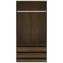 Armario madera contrachapada marrón roble 100x50x200 cm de vidaXL, Armarios roperos - Ref: Foro24-815347, Precio: 178,62 €, D...