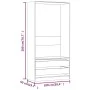 Armario madera contrachapada marrón roble 100x50x200 cm de vidaXL, Armarios roperos - Ref: Foro24-815347, Precio: 178,62 €, D...