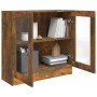 Vitrina madera contrachapada roble ahumado 82,5x30,5x80 cm de vidaXL, Librerías y estanterías - Ref: Foro24-815615, Precio: 6...