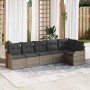 Conjunto de sofá de jardín 6 pcs Gris ratán sintético en Sofás de exterior | Comprar online en Foru.es