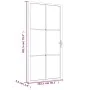 Innentür EGS-Glas und weißes Aluminium 102,5x201,5 cm von vidaXL, Türen für zu Hause - Ref: Foro24-350591, Preis: 196,25 €, R...