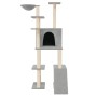 Rascador para gatos con postes de sisal gris claro 166 cm de vidaXL, Mobiliario para gatos - Ref: Foro24-171682, Precio: 76,8...