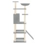 Rascador para gatos con postes de sisal gris claro 166 cm de vidaXL, Mobiliario para gatos - Ref: Foro24-171682, Precio: 76,8...