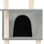 Rascador para gatos con postes de sisal gris claro 166 cm de vidaXL, Mobiliario para gatos - Ref: Foro24-171682, Precio: 76,8...