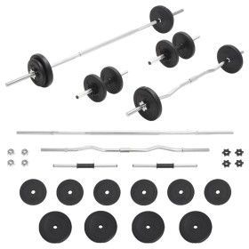 Juego de barras y pesas 30 kg de vidaXL, Peso libre - Ref: Foro24-93588, Precio: 149,75 €, Descuento: %