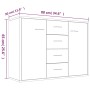Aparador madera contrachapada roble marrón 88x30x65 cm de vidaXL, Aparadores - Ref: Foro24-815371, Precio: 101,06 €, Descuent...