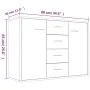 Sideboard aus braunem Eichensperrholz 88x30x65 cm von vidaXL, Sideboards - Ref: Foro24-815371, Preis: 99,41 €, Rabatt: %
