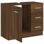 Mueble de lavabo madera contrachapada marrón roble 63x30x54 cm de vidaXL, Muebles de baño - Ref: Foro24-815632, Precio: 61,83...