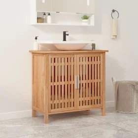 Armario de lavabo madera maciza de nogal 66x29x61,5 cm de vidaXL, Tocadores de baño - Ref: Foro24-350355, Precio: 108,90 €, D...