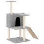 Rascador para gatos con postes de sisal gris claro 109 cm de vidaXL, Mobiliario para gatos - Ref: Foro24-171670, Precio: 36,1...