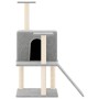 Rascador para gatos con postes de sisal gris claro 109 cm de vidaXL, Mobiliario para gatos - Ref: Foro24-171670, Precio: 36,1...