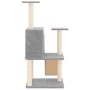 Rascador para gatos con postes de sisal gris claro 109 cm de vidaXL, Mobiliario para gatos - Ref: Foro24-171670, Precio: 36,1...