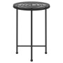 Mesa de comedor de vidrio templado y acero negro 55 cm de vidaXL, Mesas de jardín - Ref: Foro24-319435, Precio: 49,71 €, Desc...