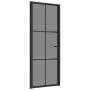 Puerta interior vidrio EGS y aluminio negro 83x201,5 cm de vidaXL, Puertas para el hogar - Ref: Foro24-350565, Precio: 257,28...