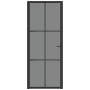 Puerta interior vidrio EGS y aluminio negro 83x201,5 cm de vidaXL, Puertas para el hogar - Ref: Foro24-350565, Precio: 257,28...