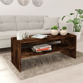 Mesa de centro madera contrachapada roble ahumado 100x40x40 cm de vidaXL, Mesas de centro - Ref: Foro24-815255, Precio: 52,79...