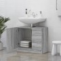 Armario para lavabo madera contrachapada gris Sonoma 63x30x54cm de vidaXL, Muebles de baño - Ref: Foro24-815631, Precio: 73,7...